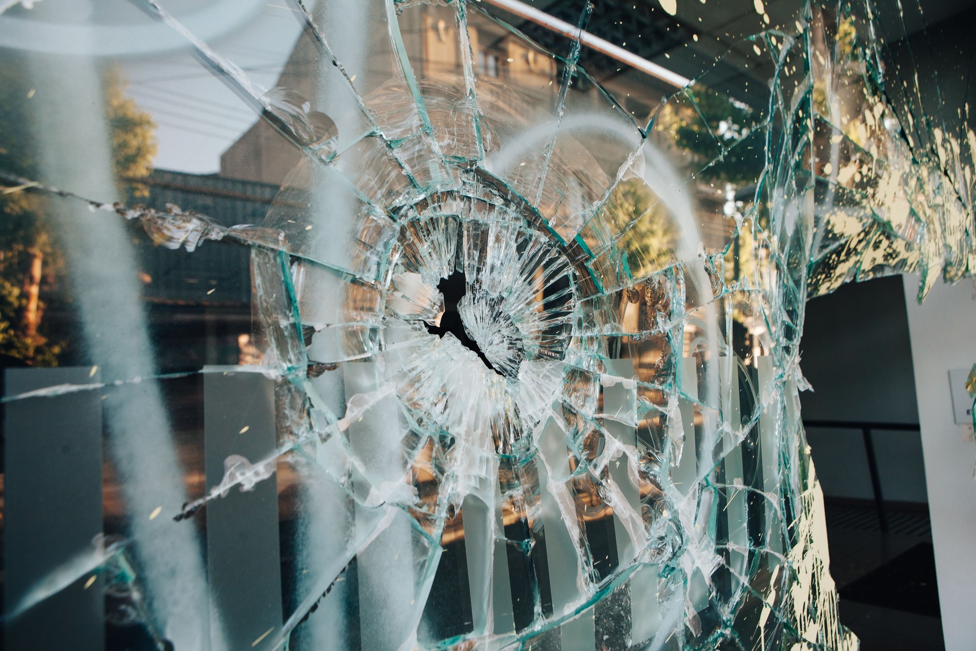 Shop window broken