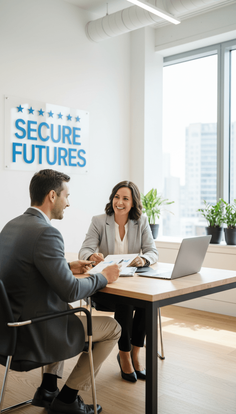 Health insurance broker helping a client understand their coverage options